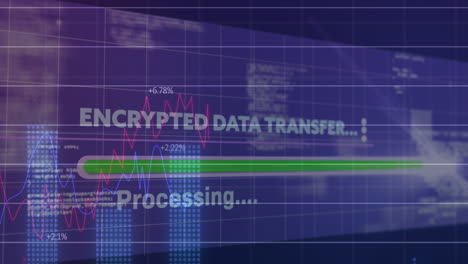 animación del procesamiento de datos sobre la red