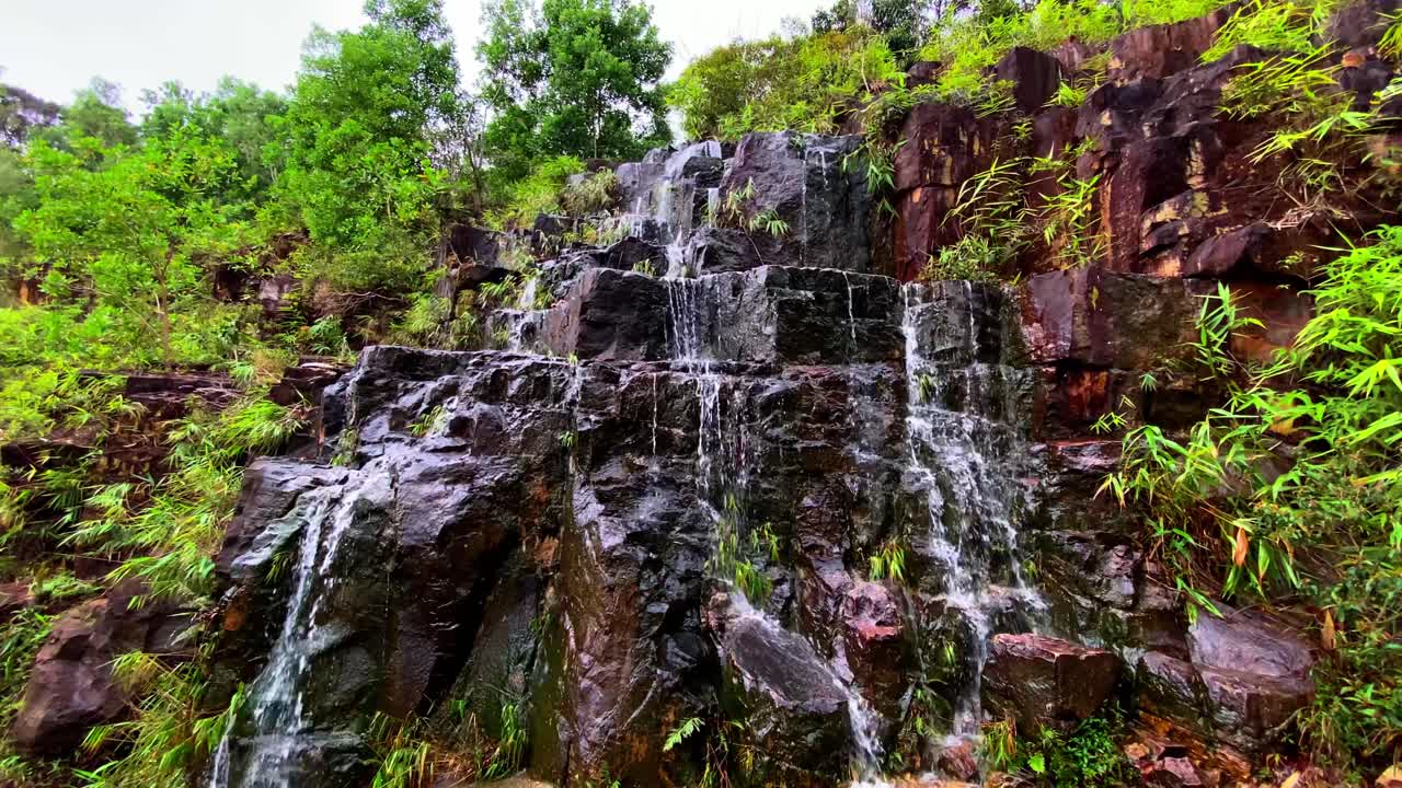 Waterfall Bokor mountain Cambodia water cascade Preah Monivong National Park