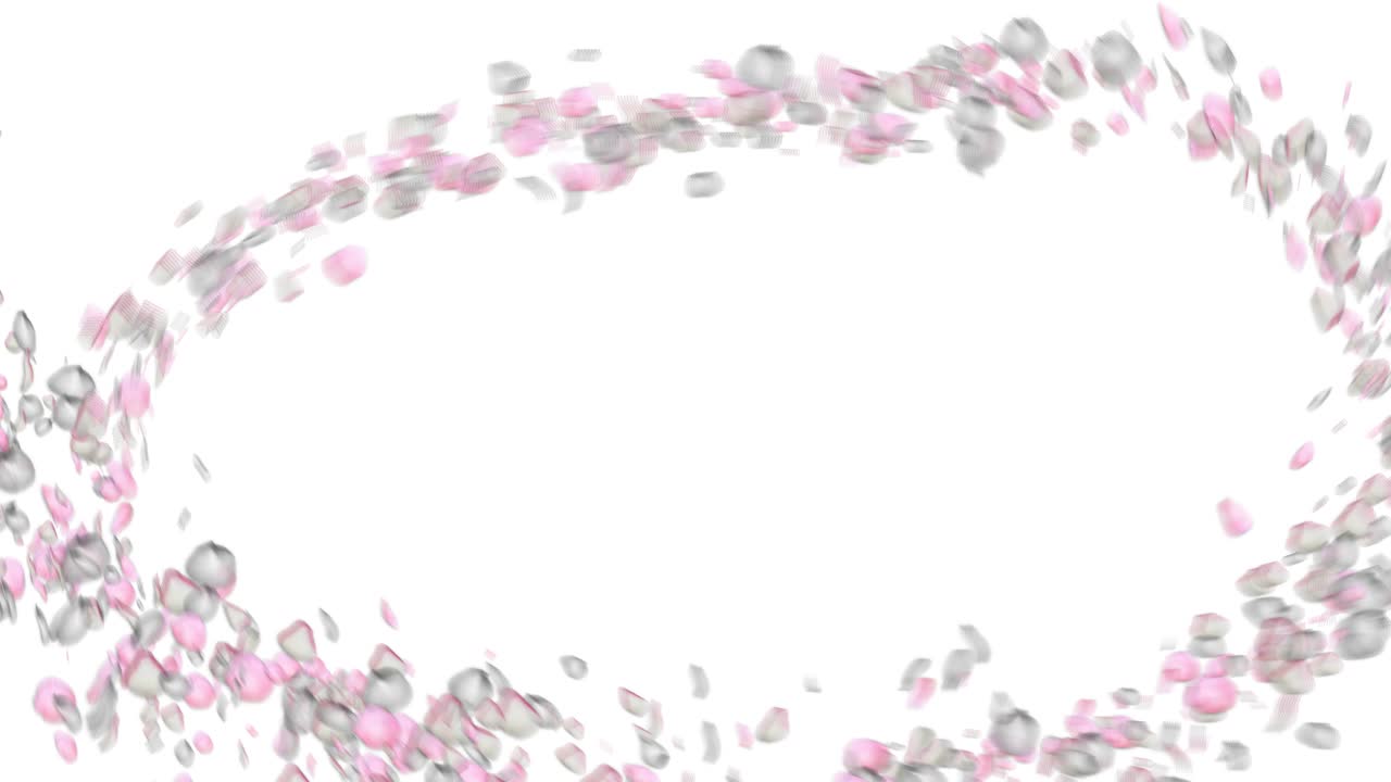 Abstract Pink and Grey Circles/Petals