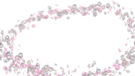 abstract pink and grey circles/petals