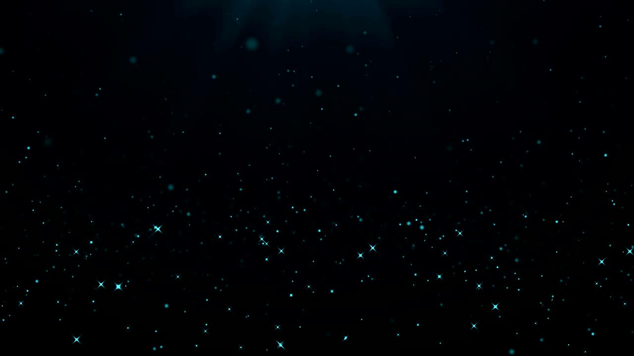 Blue Particles Glitter Background. Loop animation