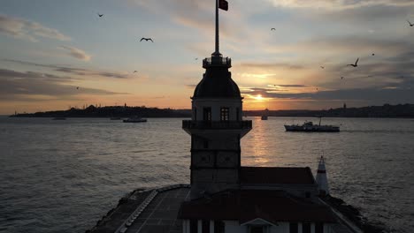 maiden’s tower aerial video uskudar istanbul