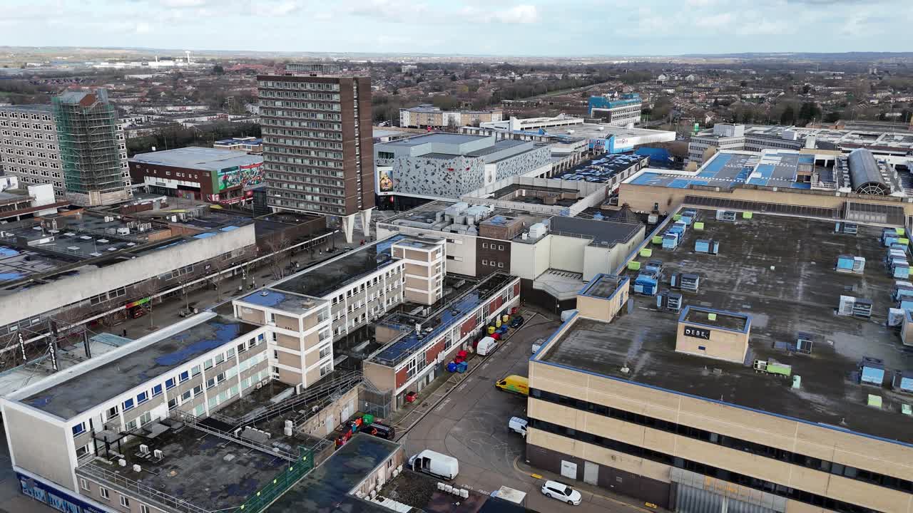Eastgate shopping centre Basildon Essex UK drone,aerial footage