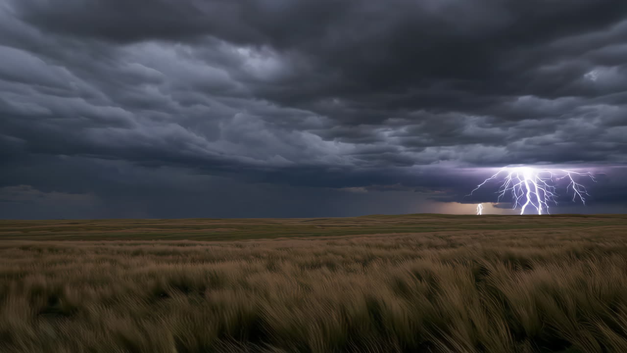 Stormy Prairie Landscape