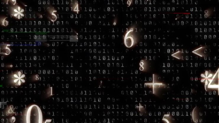 Numeri su sfondo nero