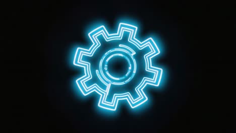 neon blue gear