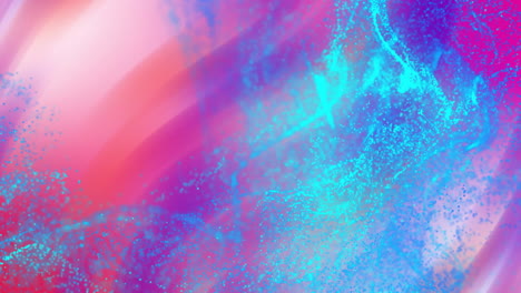 colorful abstract shapes and particles animation with blue and pink hues