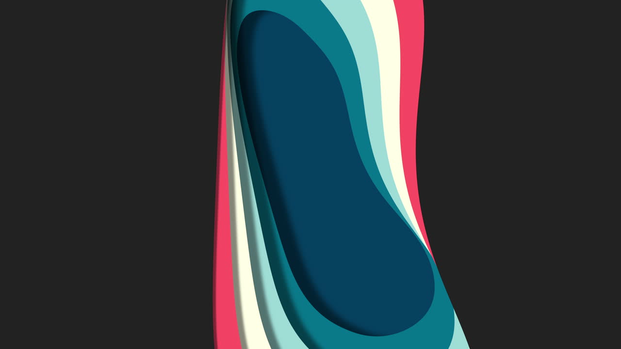 patrón de ondas de corte de papel de plástico de arco iris