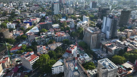 Drone-Aéreo-De-La-Ciudad-De-México-En-La-Hora-Mágica