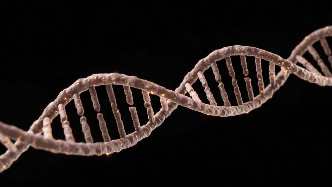 A Stunning 3D Visualization of DNA Structure Highlighting the Intricate Double Helix Formation and Its Essential Role in Genetic Information Storage