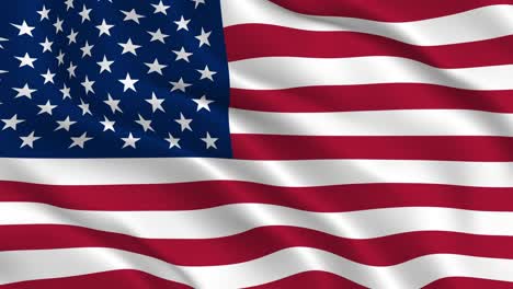 usa flag seamless smooth waving animation. wonderful us flag with folds. symbol of the united states of america. loop ready