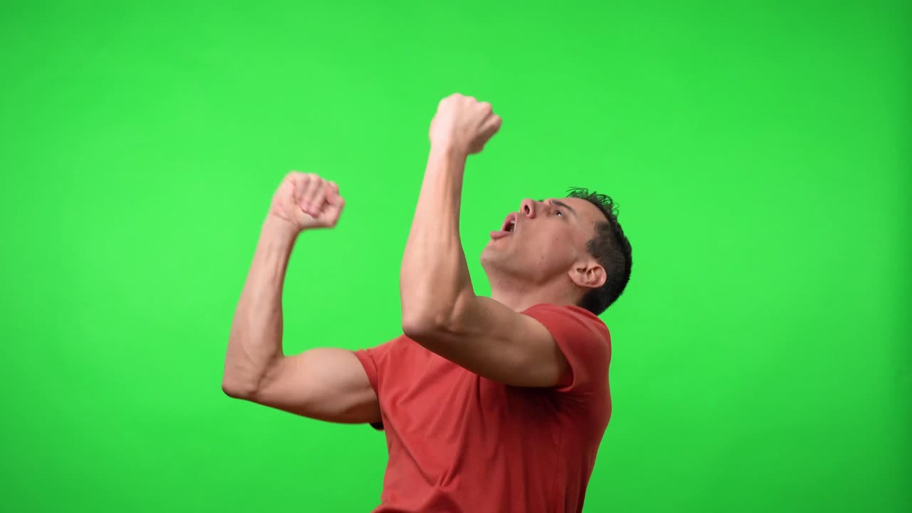Man who gets good news and gets so happy