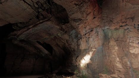 cave entrance with light