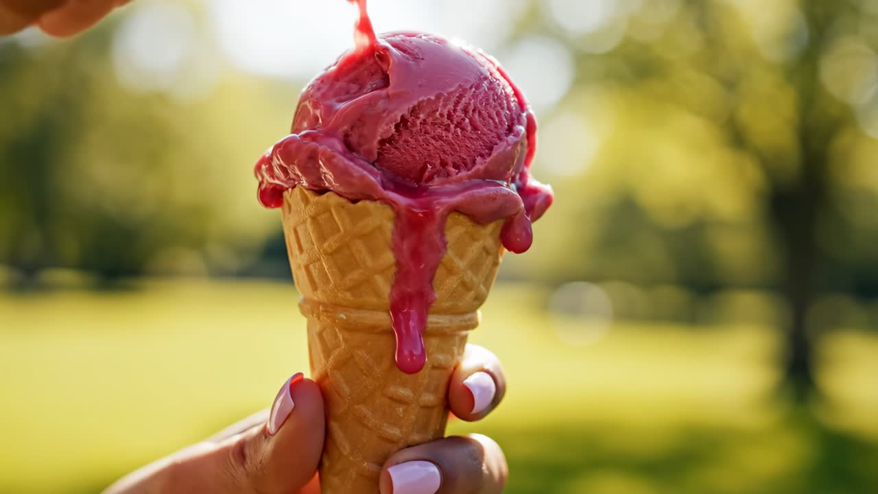 Een heerlijke ijsje in de hand