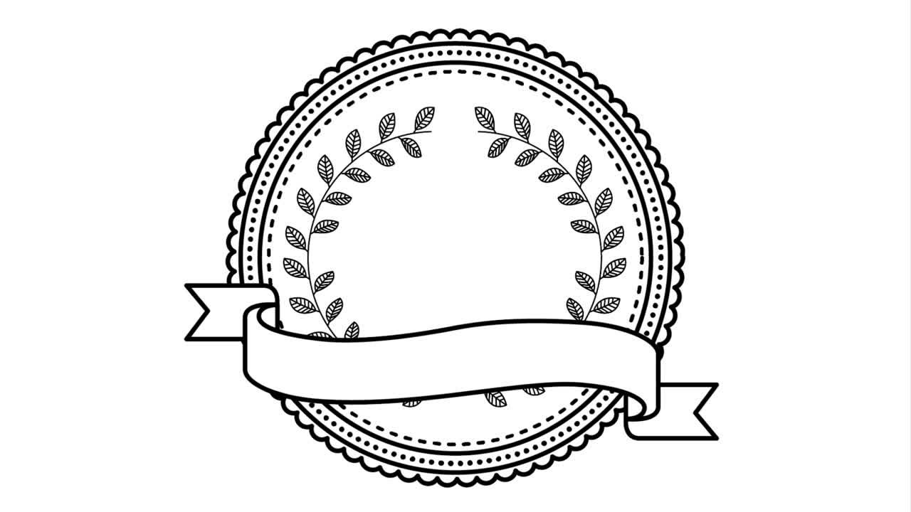 animación de video de marco circular elegante