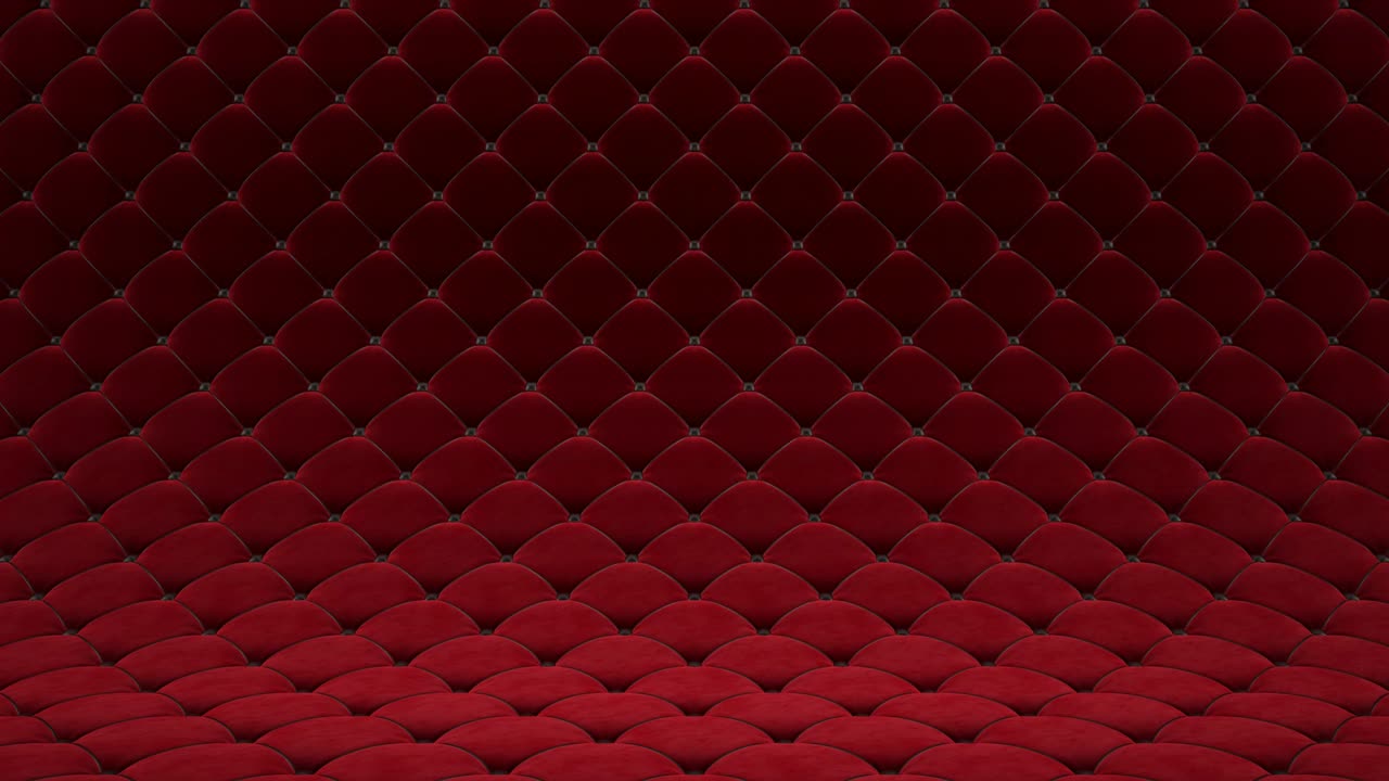 3d-анимация движения красной ковровой поверхности с черными кожаными ремнями. реалистичная анимация высокого качества. цикличное видео.