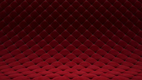 3d motion animation of red quilted velvet surface with black leather straps. realistic animation of high quality. looped video.