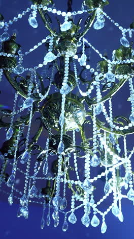 beautiful crystal chandelier. decorative elegant vintage and modern interior