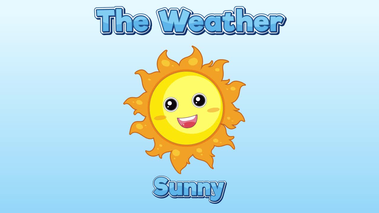 다양한 날씨를 묘사하는 만화 애니메이션