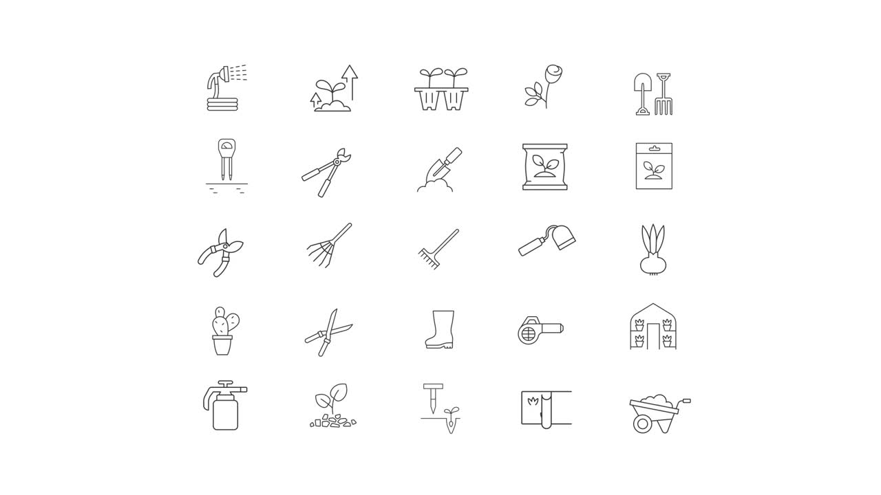 Gardening Tools Icons