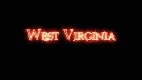 west virginia written with fire. loop