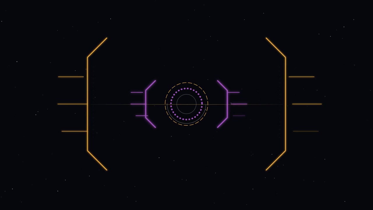 Futuristic Digital HUD Interface Overlay with Pulsing Circular Elements