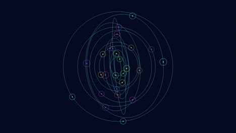 Esfera-Psicodélica-Con-Puntos-De-Neón-Y-Círculos-En-El-Espacio-Oscuro