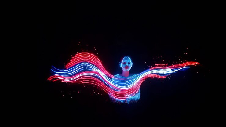 Donna luminosa in Light Painting