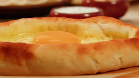 close-up of a khachapuri