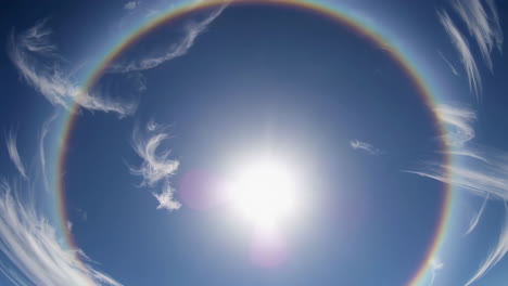 sun halo with clouds