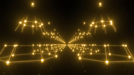 abstract glowing geometric tunnel