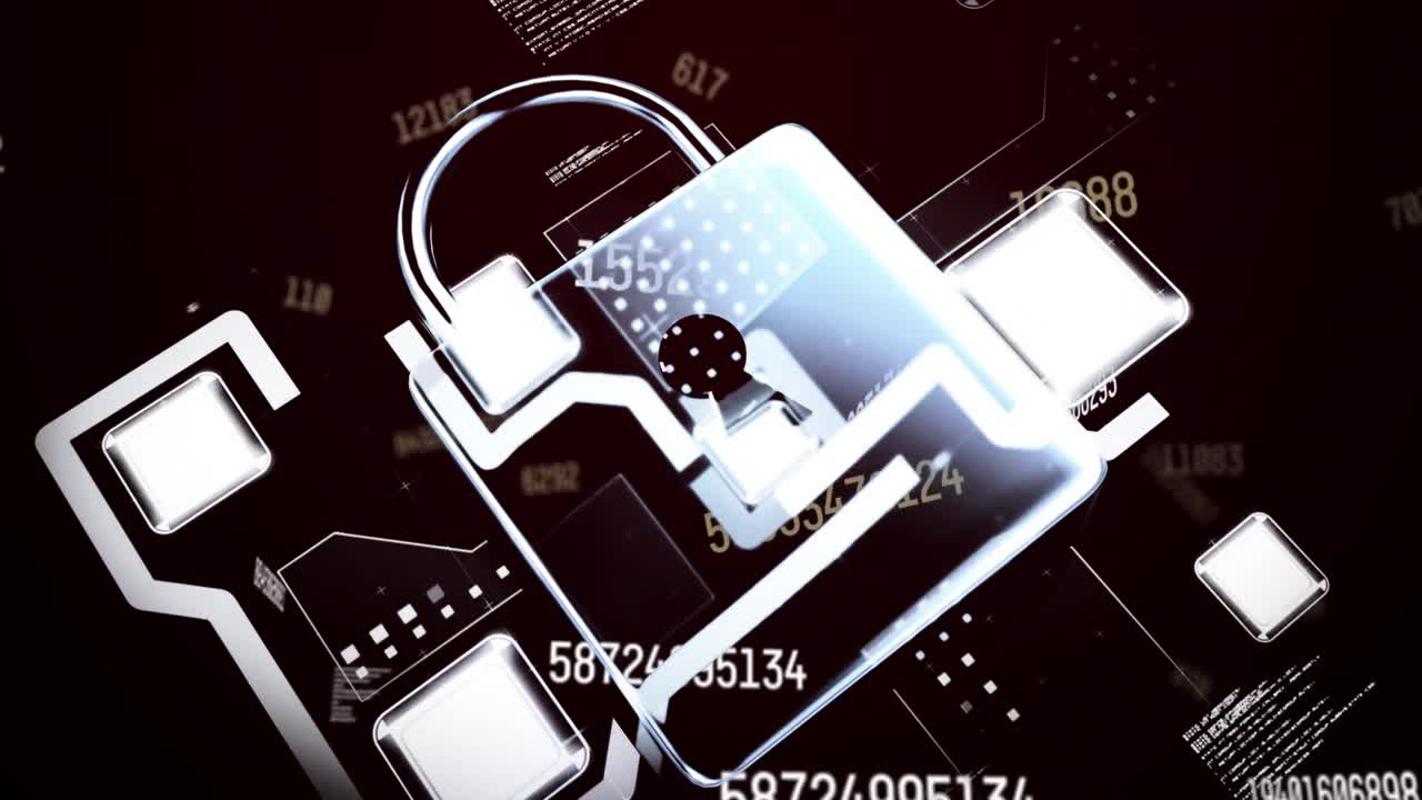 번호 변경 및 데이터 처리에 대한 온라인 보안  ⁇ 락의 애니메이션