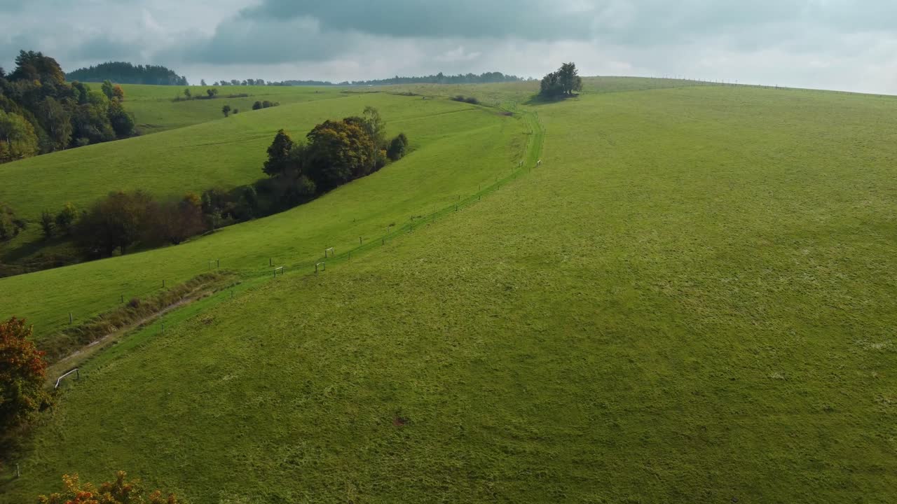 vista aérea de un prado verde en el norte de bohemia