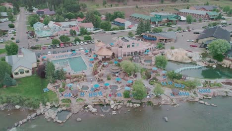 aerial view of pagosa springs resort in colorato springs