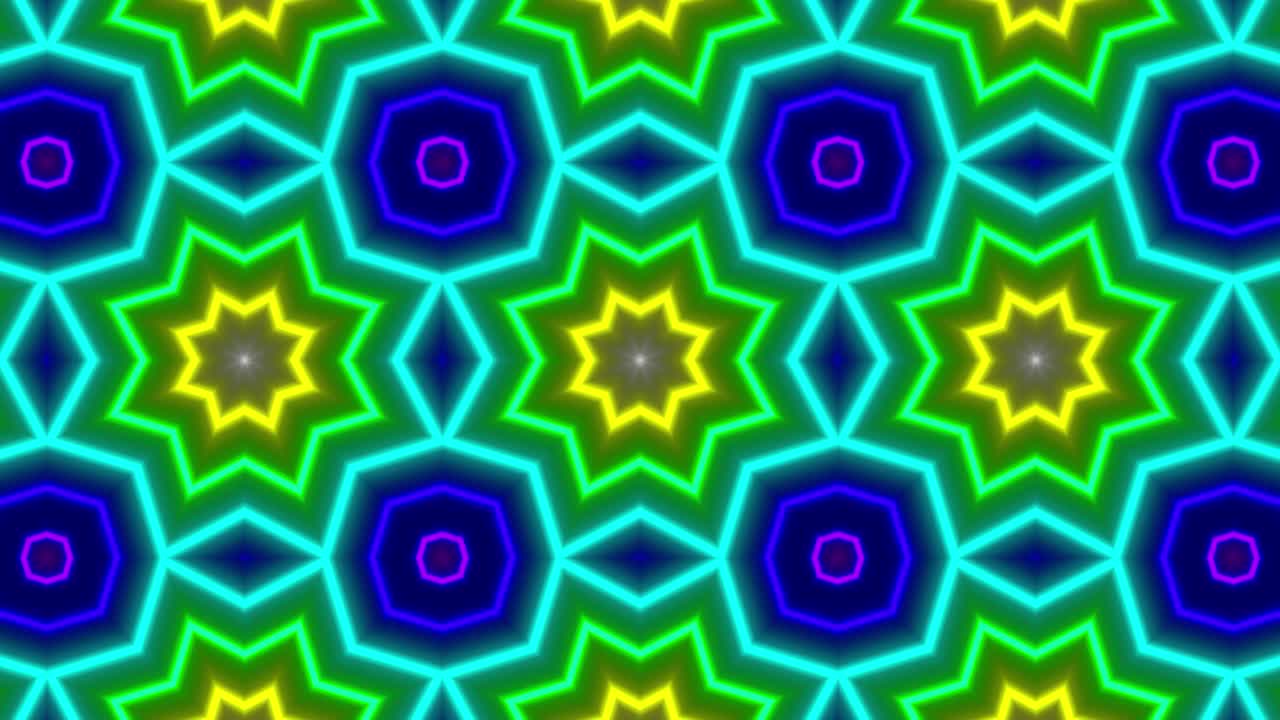 Neon geometric pattern illumination animation motion graphics