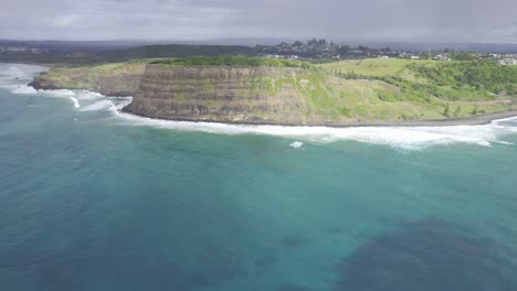 lennox heads - northern rivers region - nsw - australia - curving aerial shot