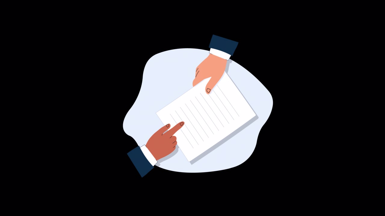 Business Professionals Reviewing Document Together