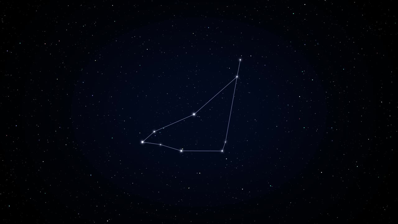 capricorno. animazione della costellazione dello zodiaco. risoluzione 4k. ciclo senza soluzione di continuità.