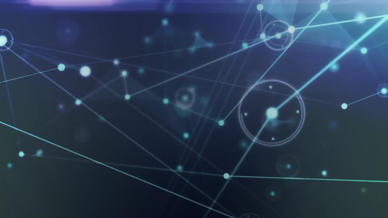 animación de la red de conexiones con puntos