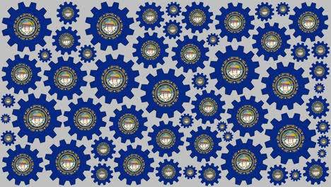 nuevo hampshire bandera del estado de los estados unidos marchas giratorias fondo
