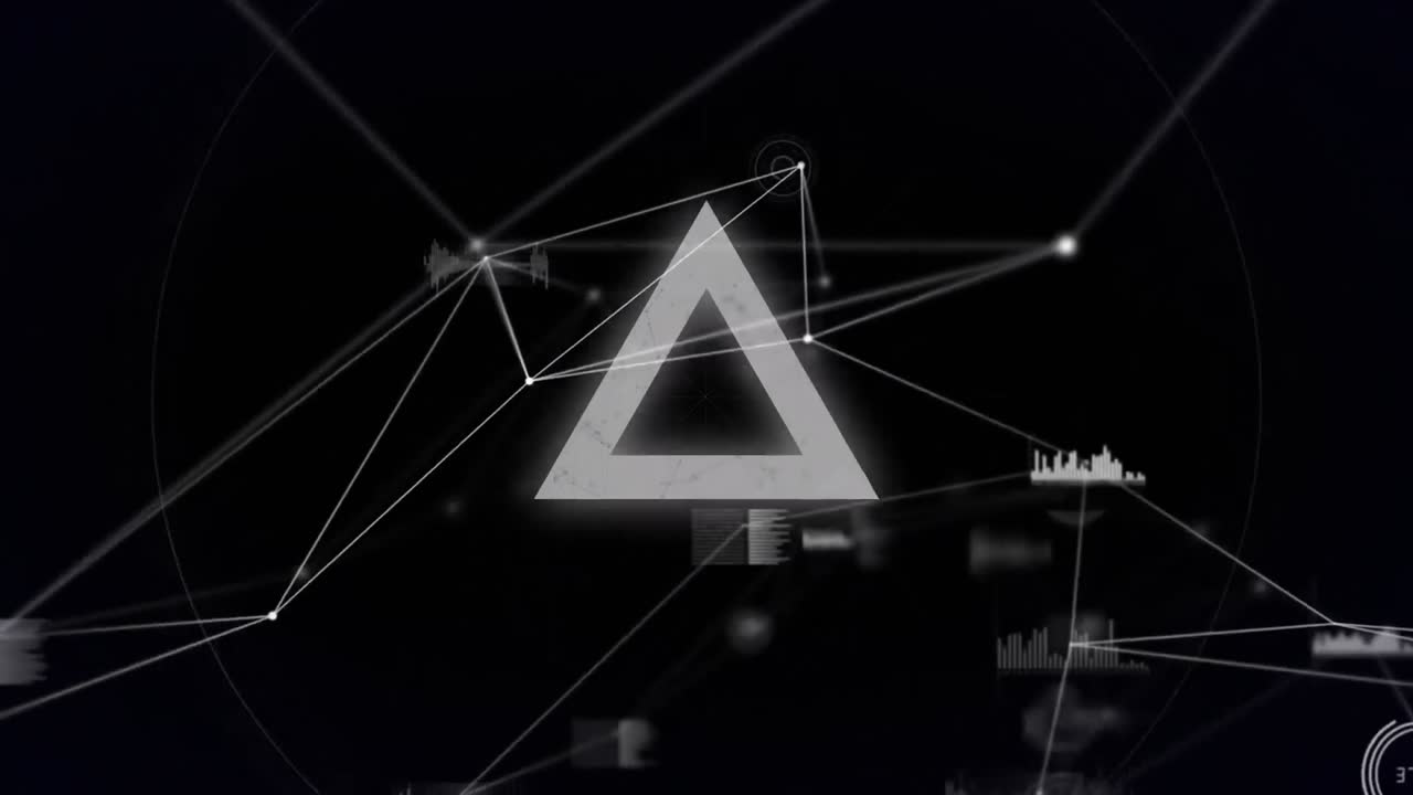 animación del triángulo y la red de conexiones