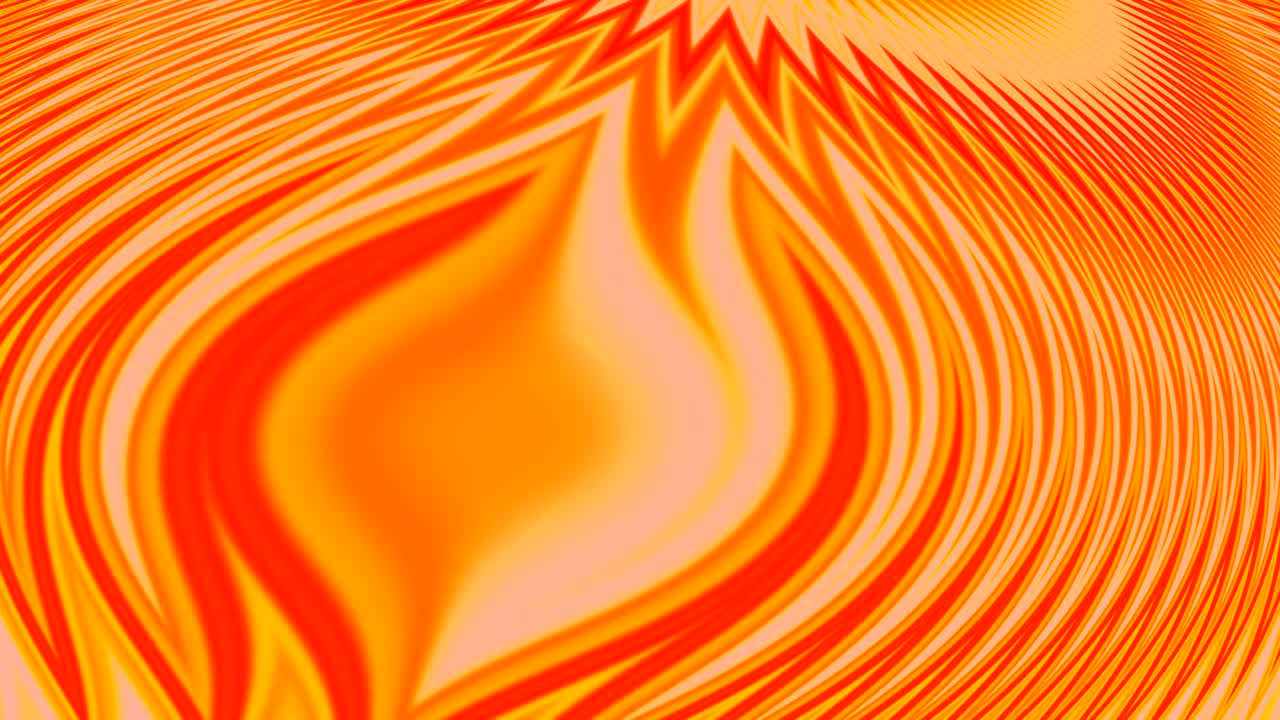 sullo sfondo con movimenti che formano onde sinuose con zigzag e linee a colori vivaci rosso, arancione, bianco e giallo