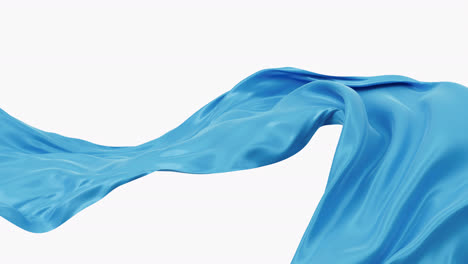 flowing blue wave cloth with alpha channel, 3d rendering.