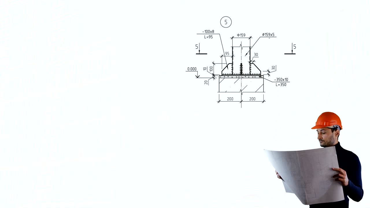 ingeniero de bucle en la construcción casco en el fondo de los esquemas dibujos y planos esquemas arquitectónicos y de construcción