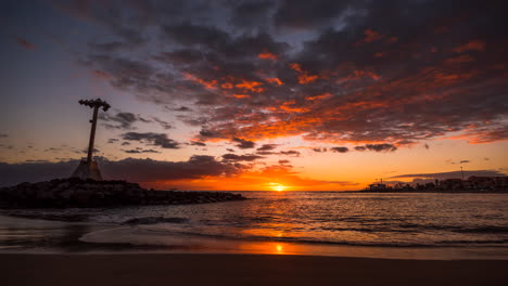 Wunderschöner-Sonnenuntergang-Auf-Teneriffa,-Kanarische-Inseln