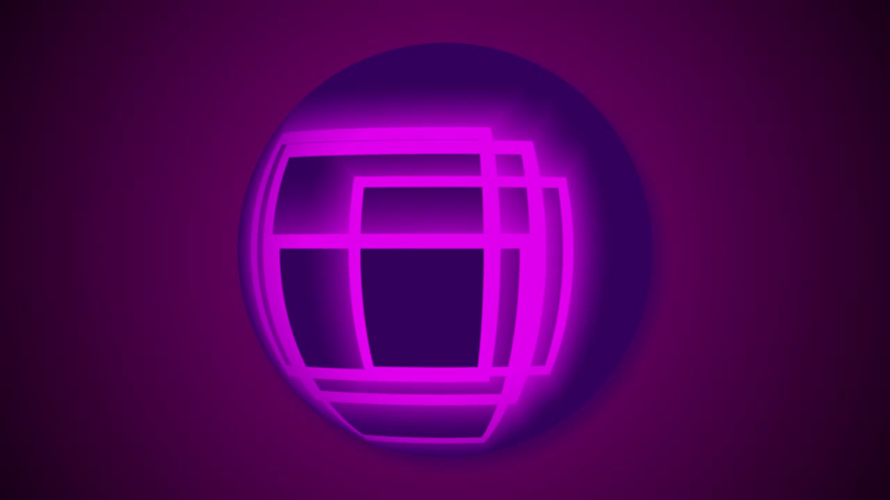 animación de giro de la esfera de rayas abstractas.