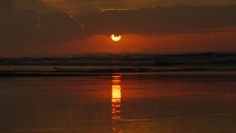 sunset over the ocean beach