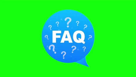 preguntas frecuentes faq estandarte. computadora con iconos de preguntas. ilustración de acciones.