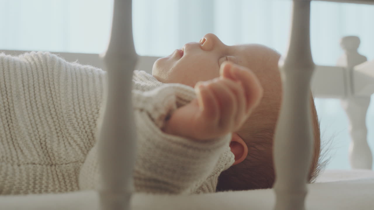 Sleeping Baby in Crib