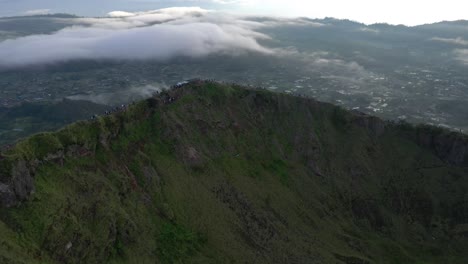 4k mt batur volcano in bali indonesia cinematic shot